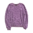 thumbnail image 1 of Girls Fuzzy Plush Purple Heart Print Sweatshirt Sweat Shirt Sweater XL (16), 1 of 2
