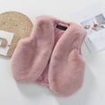 thumbnail image 1 of Girls Fuzzy Vest Kids Winter Warm Sleeveless Jacket Cute Open Front Outwear Gilet for Casual Party 2-3Y, 1 of 5