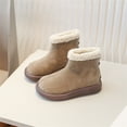 thumbnail image 1 of Girls Fuzzy Warm Winter Short Boots Soft Plush Faux Fur Lined Bootie Zipper Snow Bootie Indoor Outdoor Shoes for Toddler Little Big Kids Girls Ankle Boots, 1 of 7