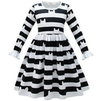 Girls Gabby's Dress Halloween Party Long Sleeve Stripe Costume