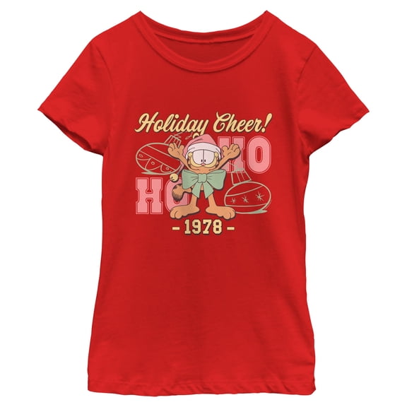 Girls Garfield Varsity Christmas Holiday Cheer T Shirt