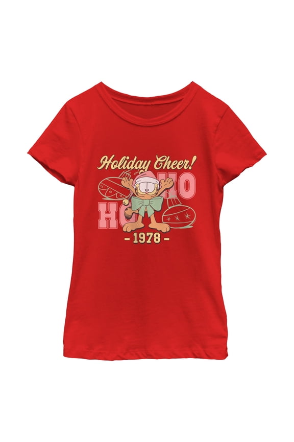 Girls Garfield Varsity Christmas Holiday Cheer T Shirt