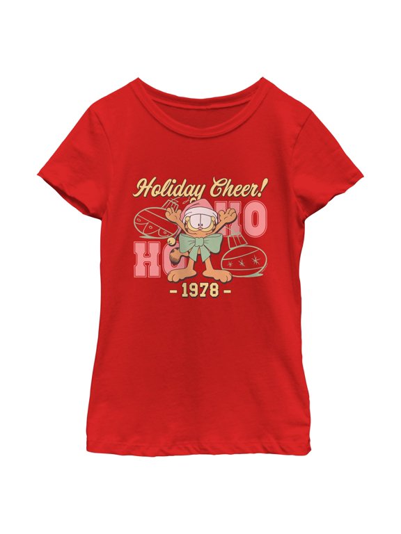Girls Garfield Varsity Christmas Holiday Cheer T Shirt