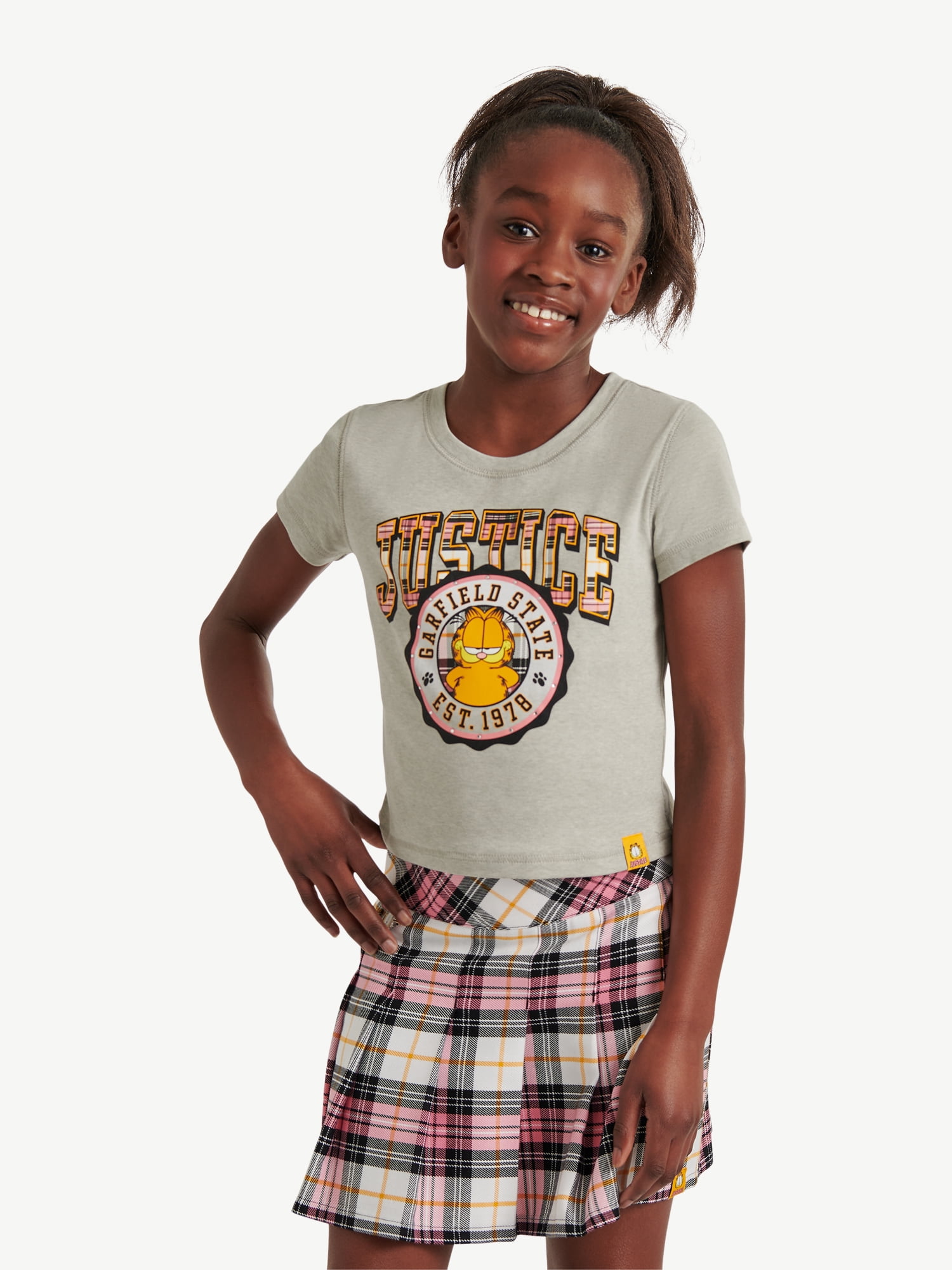 BABYL THE RED MASS Ⅱ Tシャツ Mサイズ 赤ミサ Justice x Garfield Girls Collab Baby Tee, Sizes XS - XLP - Walmart.com