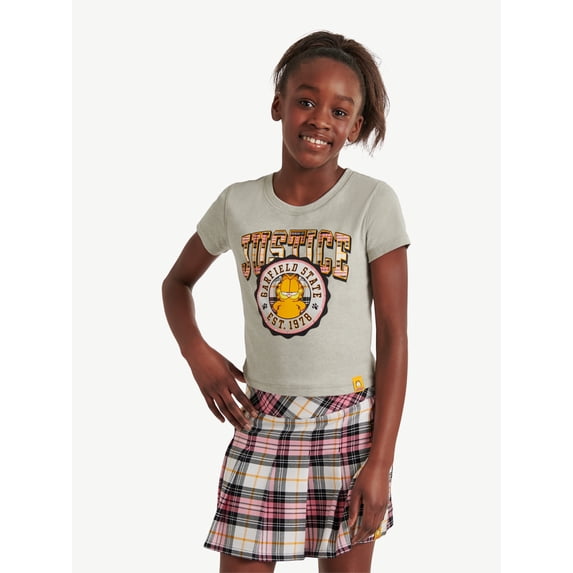 Girls Garfield X Justice Collab Baby Tee, Sizes XS - XLP