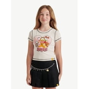 Justice x Garfield Girls Collab Baby Tee, Sizes XS - XLP