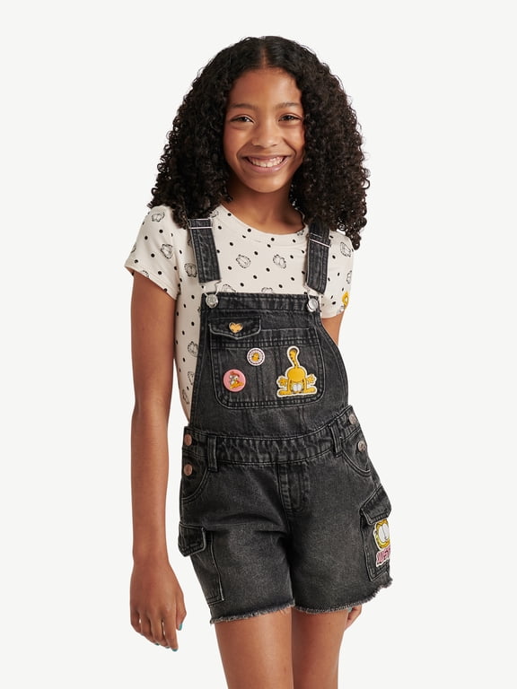 x Garfield Girls Collab Denim Shortall, Sizes 6-18