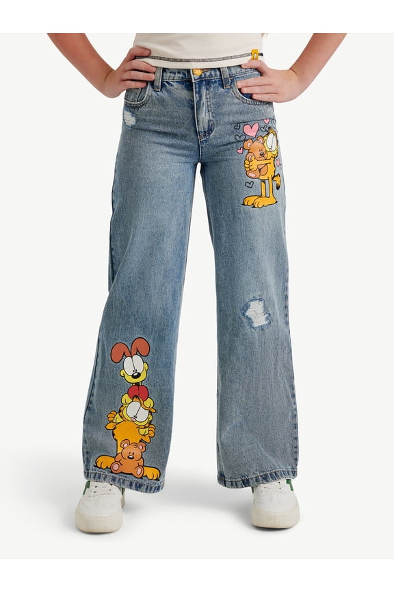 Girls Garfield X Justice Collab Jeans, Sizes 6-18, Slim & Plus