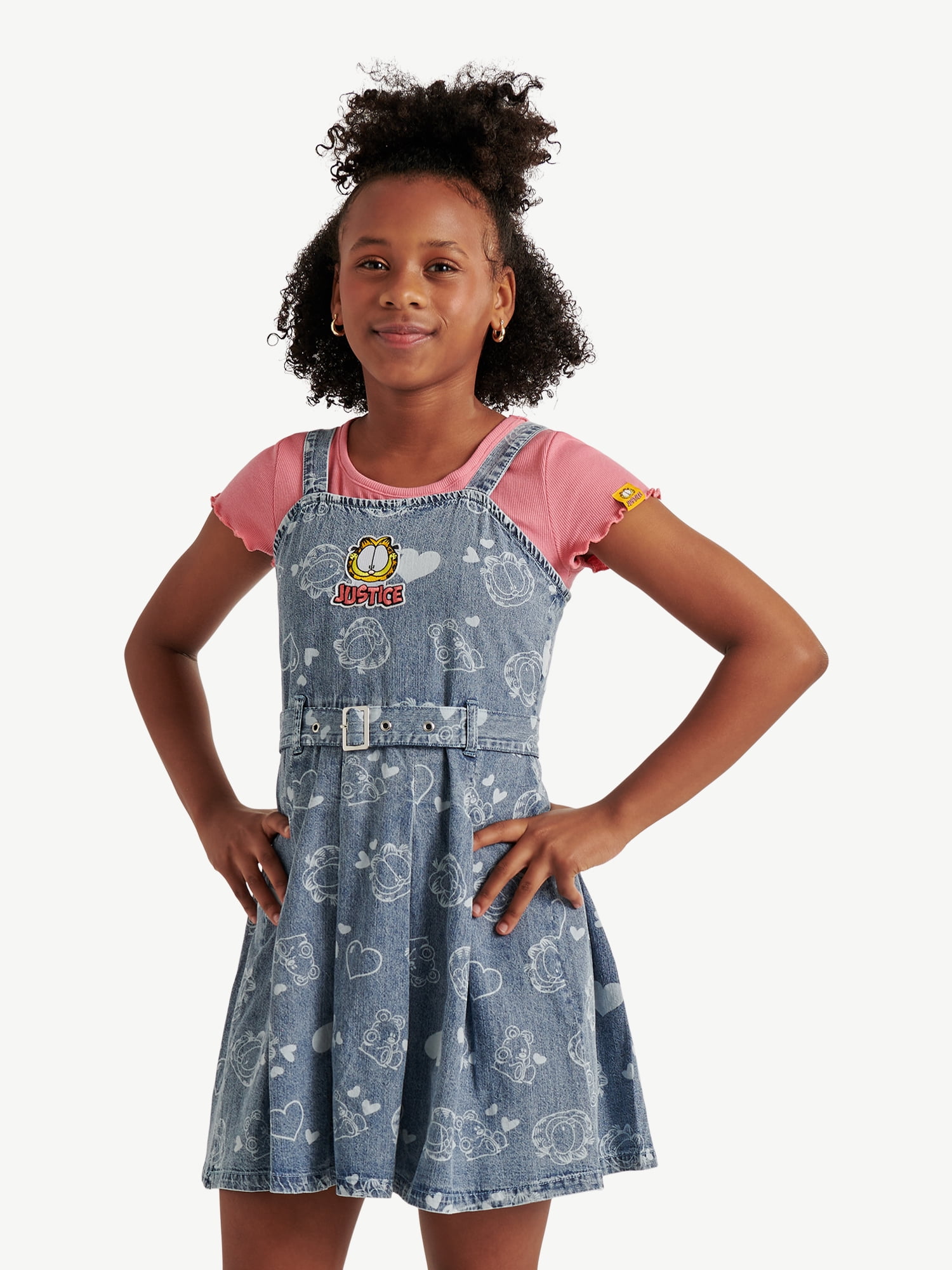 Justice x Garfield Girls Denim Dress, Sizes XS - XLP