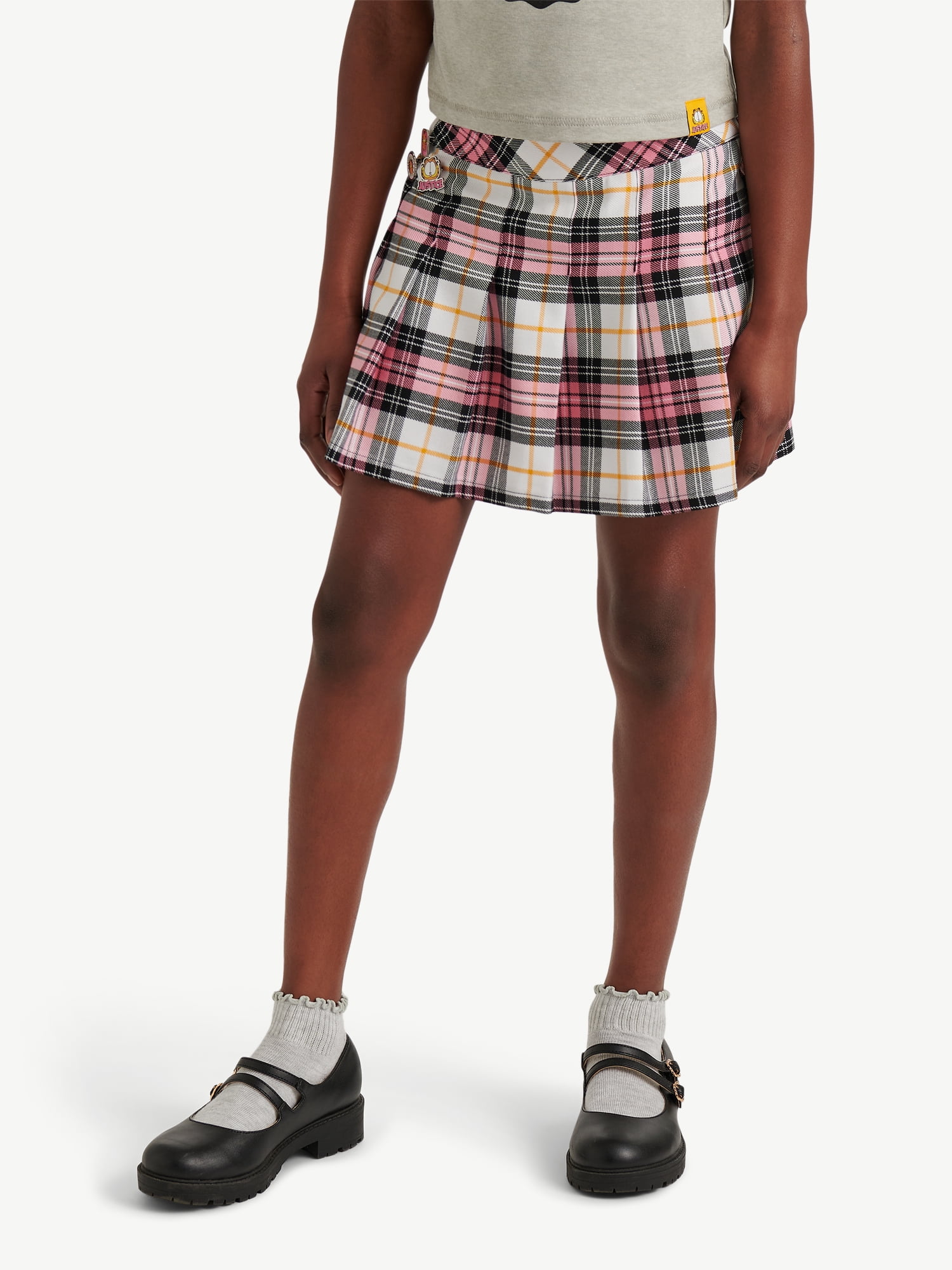 Justice x Girls Garfield Plaid Skirt, Sizes XS - XLP