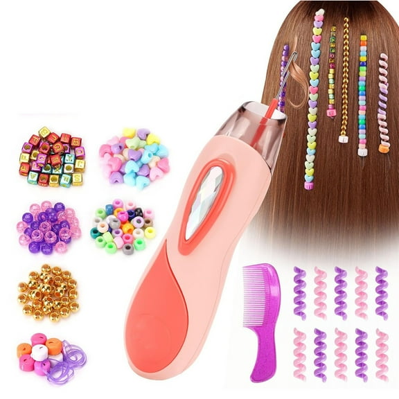 Girls Gift Children Hair Accessories Toys For Girls 7-12 Years Old Hair Beads Braid Birthday Gifts For Girls Fun Hair Braiding Machine Diy Hair Bead Set With Colorful Beads & Comb