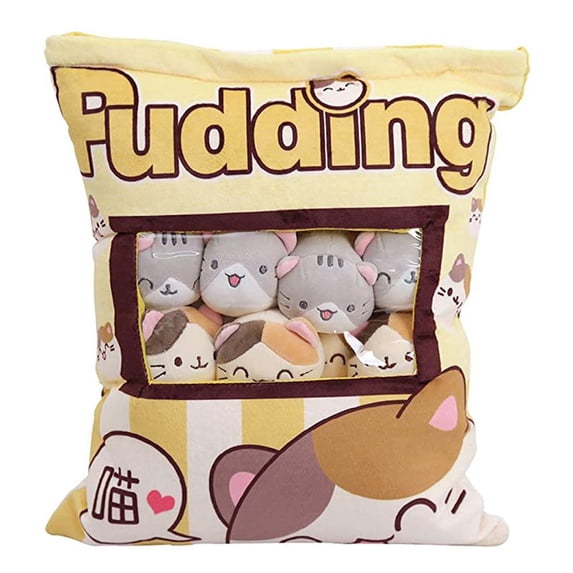 Girls Gifts Creative Gifts Nap Candy Bag Stuffed Toy Dinosaur Sakura Bunny Corgi A Plushie Bag Pudding Toys Plush Pillow Bag of Plush Toy Throw Pillow KITTEN