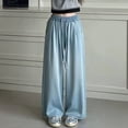 thumbnail image 1 of Girls Gingham Wide Leg Pants Elastic High Waist Gingham Pants Lightweight Loose Fit Summer Long Pants for Girls, 1 of 5