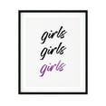 thumbnail image 1 of Girls Girls Girls 5 x 7 UNFRAMED Print Cute Typography Wall Art, 1 of 3