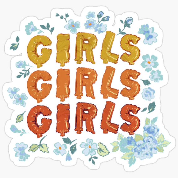 Girls Girls Girls Sticker Phone Decal Water Bottle Stickers Car Decals ...