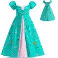 thumbnail image 1 of Girls Giselle Princess Dress Short Sleeve Halloween Magic Skirt for 3-10 Year, 1 of 7