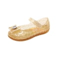 thumbnail image 1 of Girls Glitter Jelly Princess Shoes Mary Jane Sandals for Kids Little Kids Dress Up Sparkly Gold,Size 9.5, 1 of 9