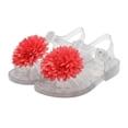 thumbnail image 1 of Girls Glitter Mesh Strap Open Toe Sandals for Everyday Play - Lightweight on Summer Footwear for Little Girls with Floral Design, 1 of 4