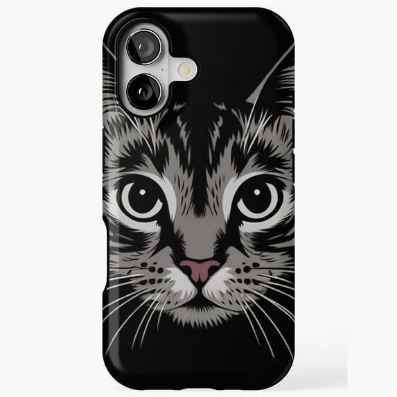 Girls Glow In The Dark Cat Face Compatible Phone Case for iPhone 11–17 Pro Max