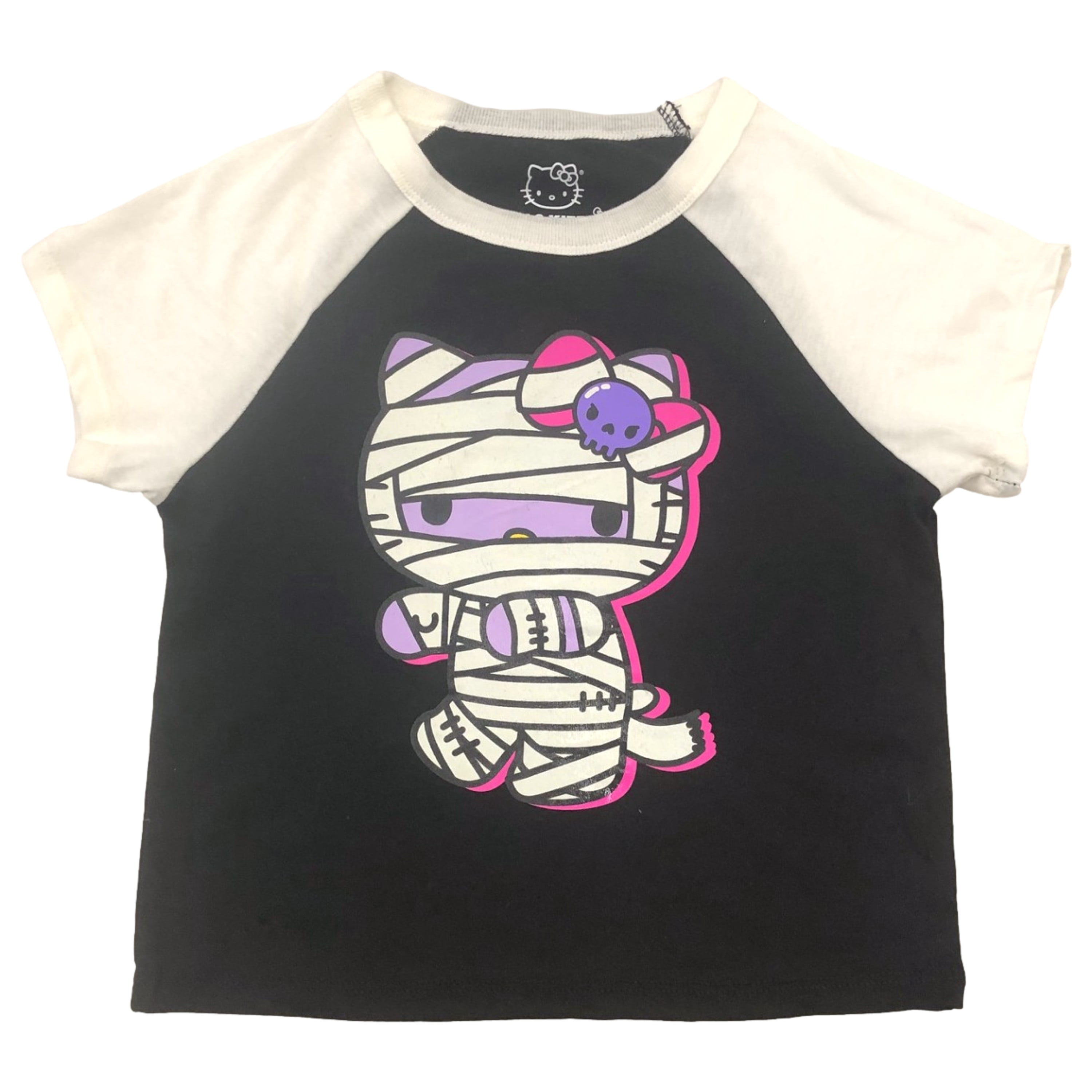 Girls Glow in the Dark Hello Kitty Mummy Halloween T-Shirt Tee Shirt L (10-12)