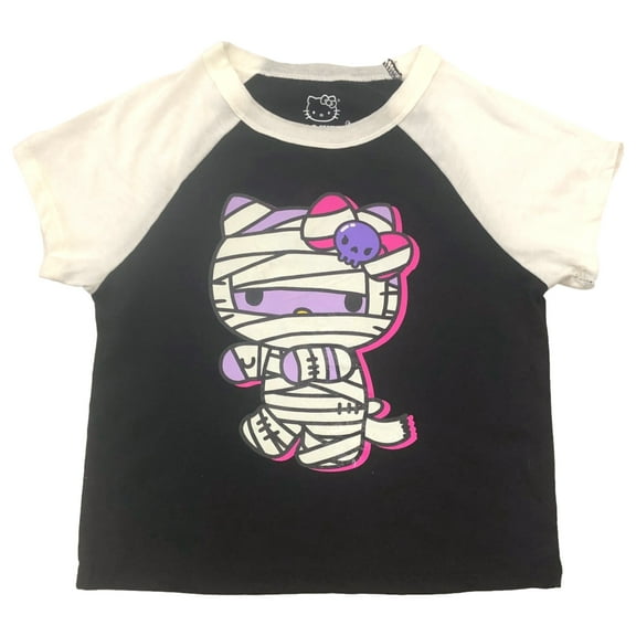 Girls Glow in the Dark Hello Kitty Mummy Halloween T-Shirt Tee Shirt Medium (8)