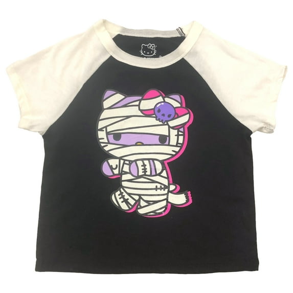 Girls Glow in the Dark Hello Kitty Mummy Halloween T-Shirt Tee Shirt XL (14)