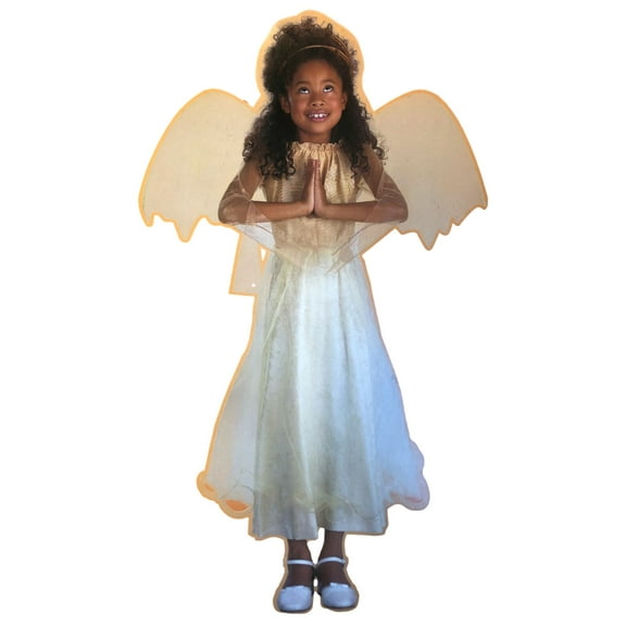 Girls Golden Angel Dress Halloween Costume Small (4-5)