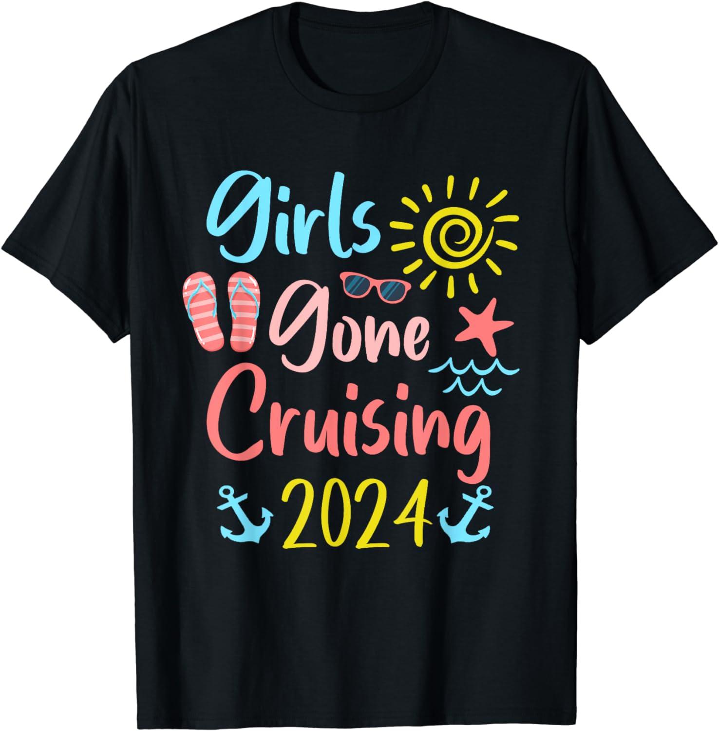 Girls Gone Cruising 2024 Matching Cruise Squad Birthday Trip T-Shirt ...