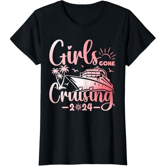 Girls Gone Cruising 2024 Matching Cruise Squad Girls Women T-Shirt