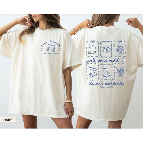 Girls Gone Mild Custom Bachelorette Shirt Spa Party PJS Weekend Girls Night Tee Bridesmaid
