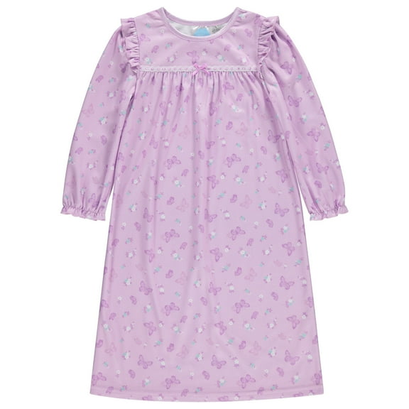 Girls Granny Gown Nightgown, Toddler to Big Kid, Butterfly Design, Soft, Comfortable, Adorable Pajamas For Girls