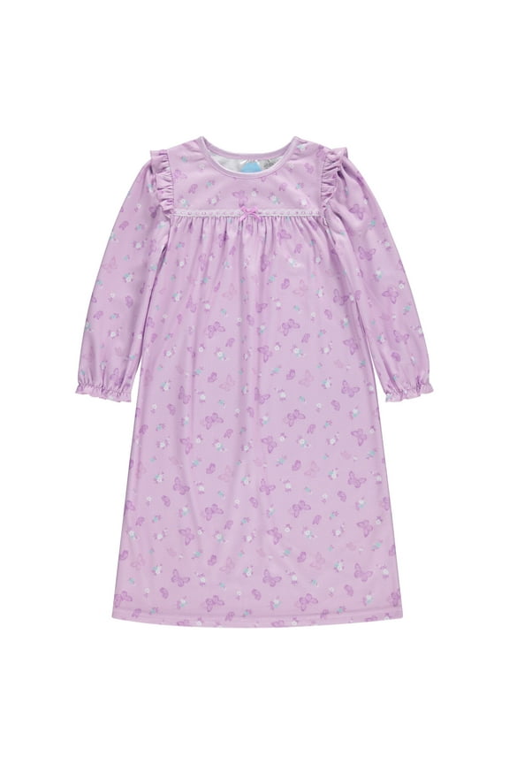 Girls Granny Gown Nightgown, Toddler to Big Kid, Butterfly Design, Soft, Comfortable, Adorable Pajamas For Girls