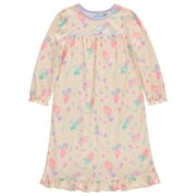 Girls Granny Gown Nightgown, Toddler to Big Kid, Mermaid Design, Soft, Comfortable, Adorable Pajamas For Girls