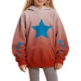 thumbnail image 1 of Girls Graphic Hoodies Kids Cute Long Sleeve Oversized Sweatshirts Pullover Loose Casual Fall Clothes Cotton Sweatshirts for Woman Wine 160, 1 of 7