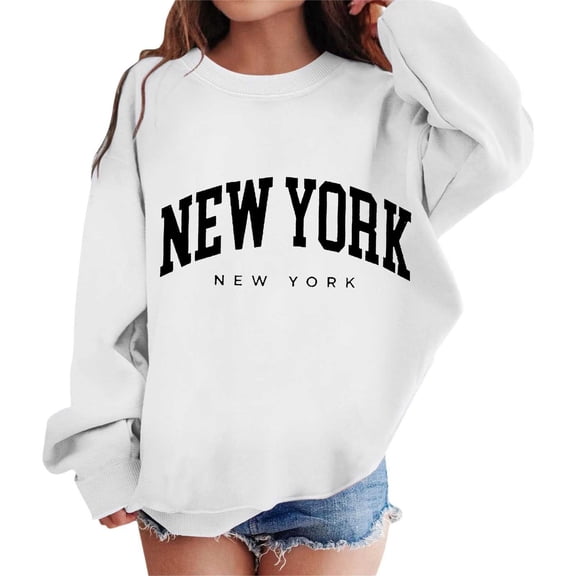 Girls Graphic Print Crewneck Sweatshirt Cute Drop Shoulder Long Sleeve Pullover Top