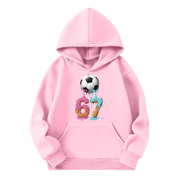 Girls Graphic Print Hooded Sweatshirt Long Sleeve Pullover Casual Top Outdoor Activities Clothes