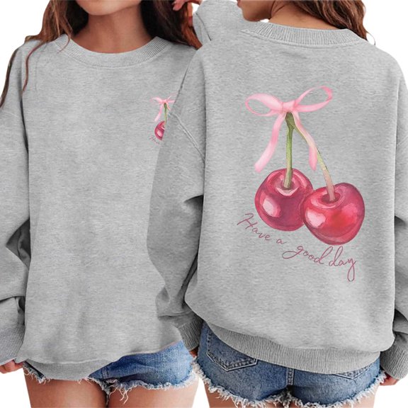 Girls' Graphic Print Hooded Sweatshirt Pullover School Clothes