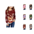 thumbnail image 1 of Girls Graphic Print Sweatshirt 2025 Fashion Casual Style Pullover Sweaters Crew Neck Long Sleeve Warm Sports Wear Comfortable Breathable Outerwear Tops for Kids Autumn Winter Outdoor Clothes, 1 of 4