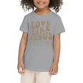 thumbnail image 1 of Girls Graphic Print Tee Shirt Crewneck Short Sleeve Summer Cute Tops Grey 12-24 Months, 1 of 3