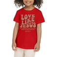 thumbnail image 1 of Girls Graphic Print Tee Shirt Crewneck Short Sleeve Summer Cute Tops Red 9-10 Years, 1 of 3