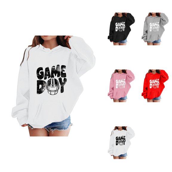 Girls Graphic Pullover Hoodie, Soft Long Sleeve Sweatshirt with Cute Casual Design, Thick Comfortable Top for Kids