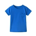thumbnail image 1 of Girls Graphic Tee, Short Sleeve Raglan Shirt with Pocket Detail, Soft Stretch Knit Top for Kids and Juniors, 1 of 6
