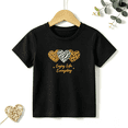 thumbnail image 1 of Girls Graphic Tees Animal Print Hearts Kids T Shirt Enjoy Life 100% Cotton Short Sleeve Soft Tops 4-13Y, 1 of 5