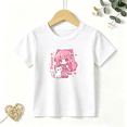 thumbnail image 1 of Girls Graphic Tees Anime Girl Pink Cat Kids T Shirt Sweet Kawaii 100% Cotton Short Sleeve Soft Tops 4-13Y, 1 of 5