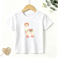 thumbnail image 1 of Girls Graphic Tees Boho Llama Flower Crown Kids T Shirt Cute Animal 100% Cotton Short Sleeve Soft Tops 4-13Y, 1 of 5