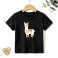 thumbnail image 1 of Girls Graphic Tees Boho Llama Flower Crown Kids T Shirt Cute Animal 100% Cotton Short Sleeve Soft Tops 4-13Y, 1 of 5
