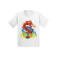 thumbnail image 1 of Girls Graphic Tees - Brave Dragon Shirt for Kids, 1 of 4
