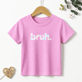 thumbnail image 1 of Girls Graphic Tees Bruh Pastel Marble Kids T Shirt Funny Meme Slang 100% Cotton Short Sleeve Soft Tops 4-13Y, 1 of 5