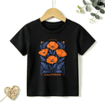 thumbnail image 1 of Girls Graphic Tees California Poppy Floral Kids T Shirt Retro 100% Cotton Short Sleeve Soft Tops 4-13Y, 1 of 5