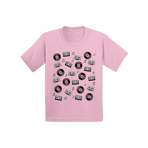 Girls Graphic Tees - Cassettes Retro T-Shirt for Toddlers